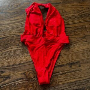 Red Women's One Piece Swimsuit